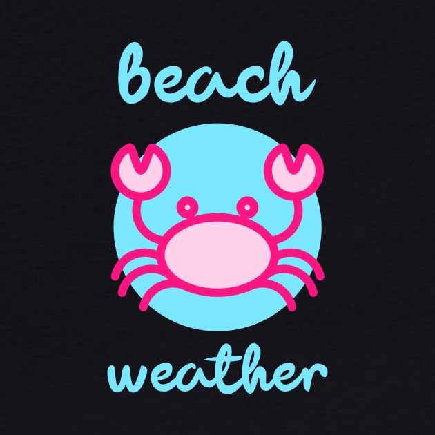 Beach Weather Pink Crab Summer Vacation by BitterBaubles